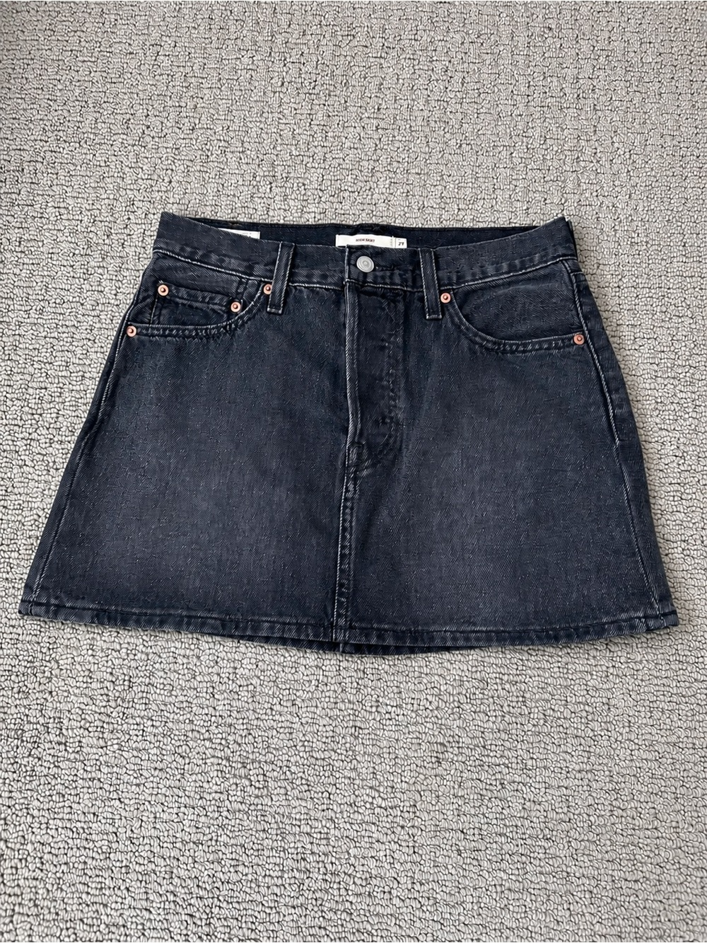 Levi's Black Icon Denim Mini Skirt